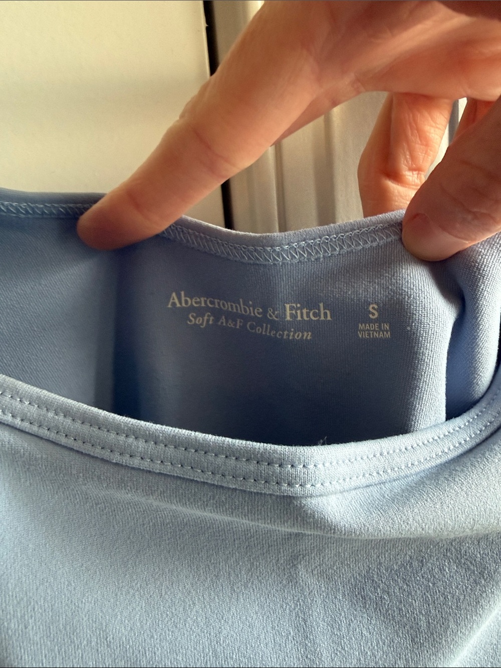 Light Blue Abercrombie & Fitch Scoop Neck Bodysuit NWT - Picture 5 of 8